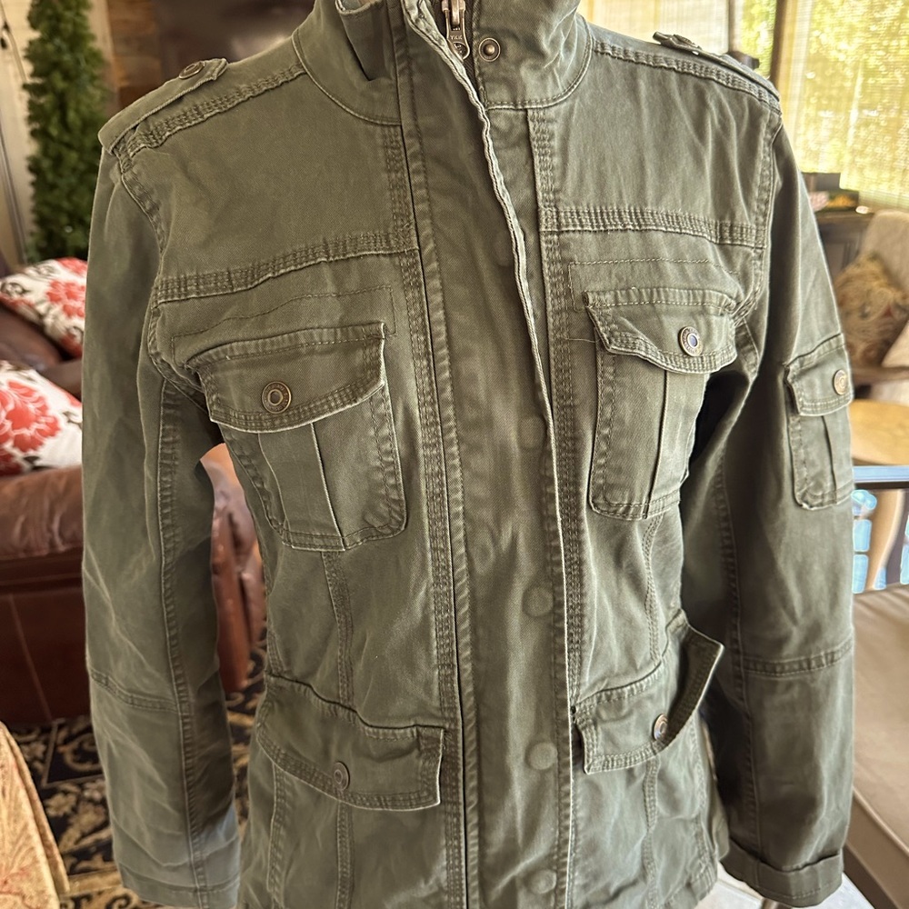 Olive Green Military Style Jacket